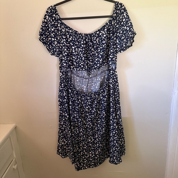 Boho Navy Summer Dress - Size Large - Picture 5 of 5